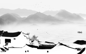 江南中式简约山水 TIF分层