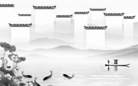 徽派中式山水 TIF分层