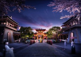 传统古建筑宫殿建筑 效果图