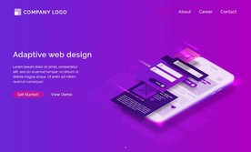 区块链大数据展示插画25d网站