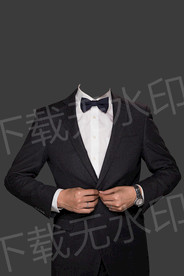 男士西装半身模板