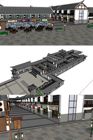 古建商业街SU模型