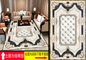 花纹地砖地画过道拼花