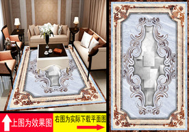 花纹地砖地画过道拼花