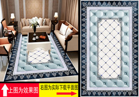 花纹地砖地画过道拼花