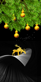 福禄临门晶瓷玄关画