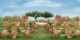 秋色系婚礼仪式区