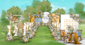 户外婚礼仪式区