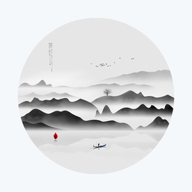 水墨山水画