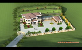 别墅景观园林效果图源文件