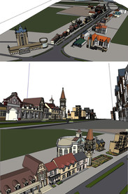 商业街整体U模型