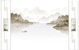 大理石山水背景