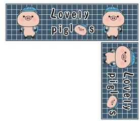 可爱的小猪地垫