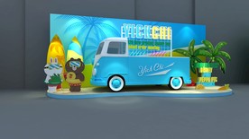 布朗熊可妮兔夏日合影区