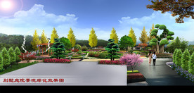 别墅分层绿化景观园林效果图