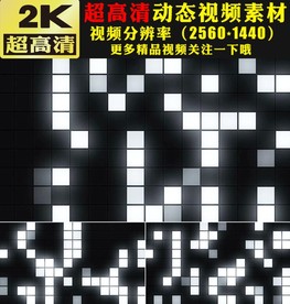 动感黑白方块颜色变化视频