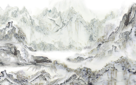 现代简约大理石纹山水背景装饰画