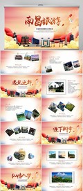 南昌旅游电子相册PPT模板