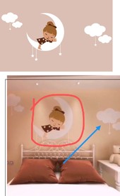 女孩月亮星星云