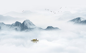 中式意境山水画