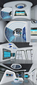 科研成果展厅3DMAX模型效果
