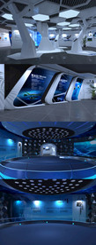 现代展厅科技展馆3D模型