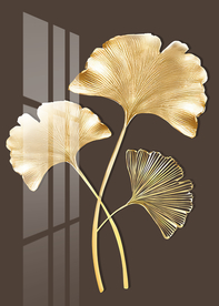 金色银杏叶装饰画