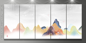 现代抽象意境水墨画