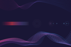 蓝色科技动感渐变线条素材矢量图