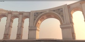 影视 C4D  广场 罗马柱