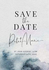 轻奢手绘水彩婚礼海报迎宾海报