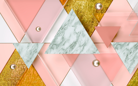 现代几何空间背景装饰画