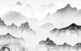 大气 简约唯美山水 TIF分层