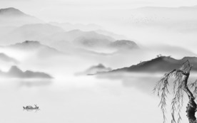 中式意境唯美山水 TIF分层