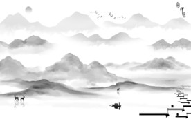 现代意境唯美山水 TIF分层