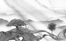 高温烧意境唯美山水 TIF分层