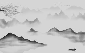 高温烧意境高端山水 TIF分层