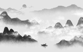 中国风意境唯美山水 TIF分层