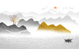 新中式电视背景墙