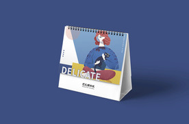 高端文创产品贴图日历台历样机