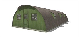 草图大师模型圆形兵营