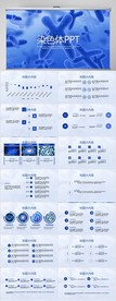 蓝色医疗医学染色体动态PPT