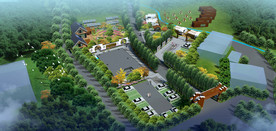 民宿规划设计案例鸟瞰效果图