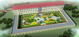 养老院建筑院子规划设计效果图