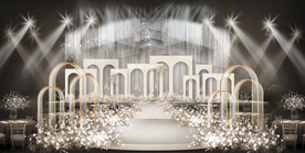 香槟拱门造型婚礼效果图