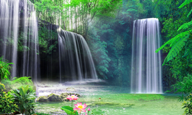 高山流水瀑布图片