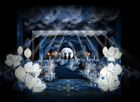 蓝色星空主题仪式区