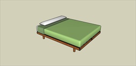 草图大师模型双人床