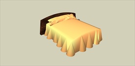 草图大师模型仿古床