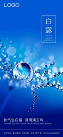 白露节气简洁大气海报
